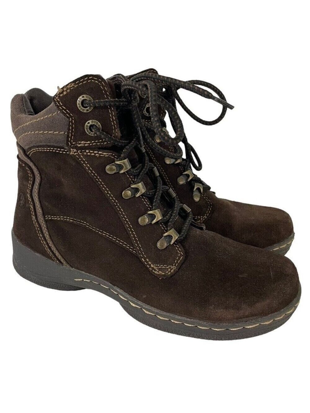 Blondo Suede Winter Hiking Boot Womens 7 Brown Side Zip Lined Warm Ankle Boot